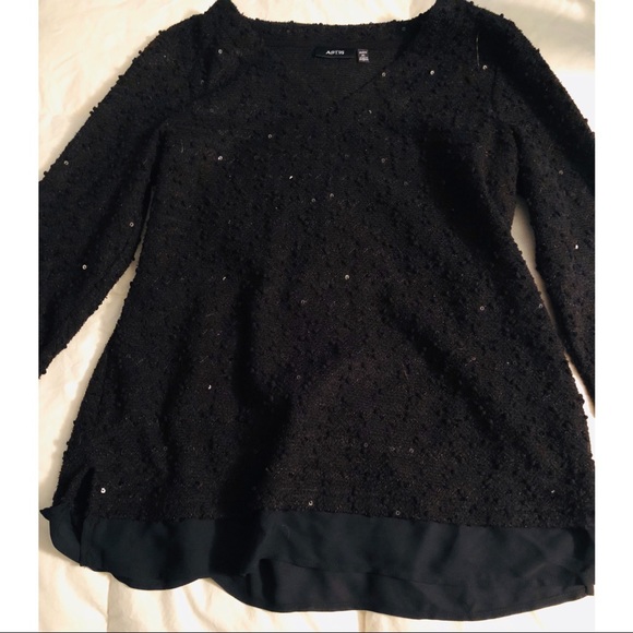 Black Sweater with Sequins - Picture 3 of 4
